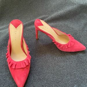 Red suede stiletto 3”heel